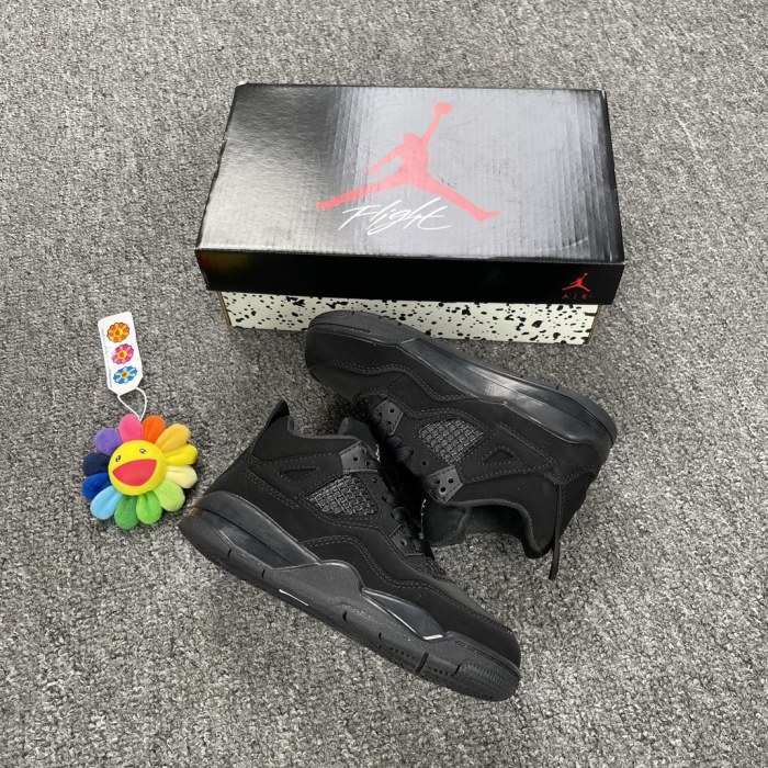 Air Jordan 4 Retro 'Black Cat' 2020Kid Preschool
