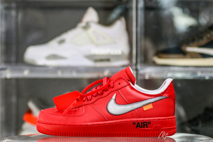 Nike Off-White Air Force 1 AF1  University Red