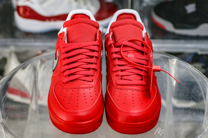 Nike Off-White Air Force 1 AF1  University Red