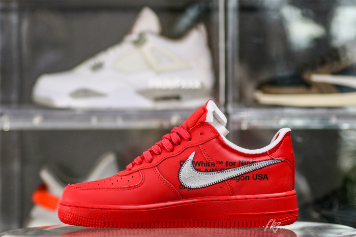 Nike Off-White Air Force 1 AF1  University Red