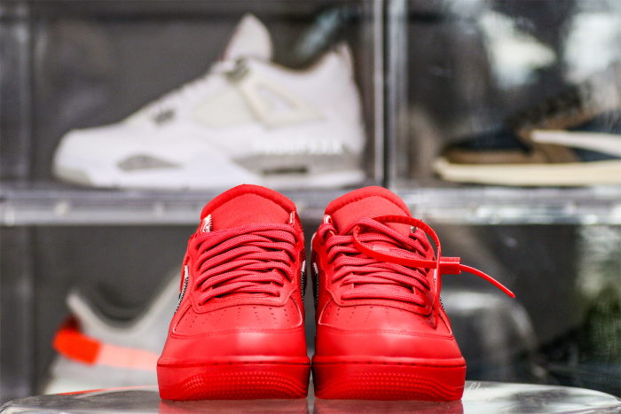 Nike Off-White Air Force 1 AF1  University Red