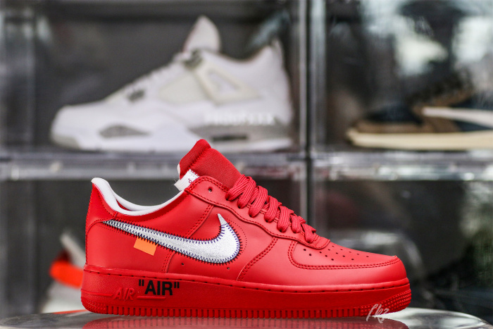 Nike Off-White Air Force 1 AF1  University Red