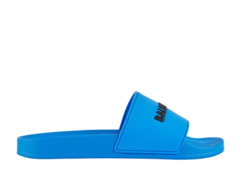 Balenciag* Pool Slide Blue