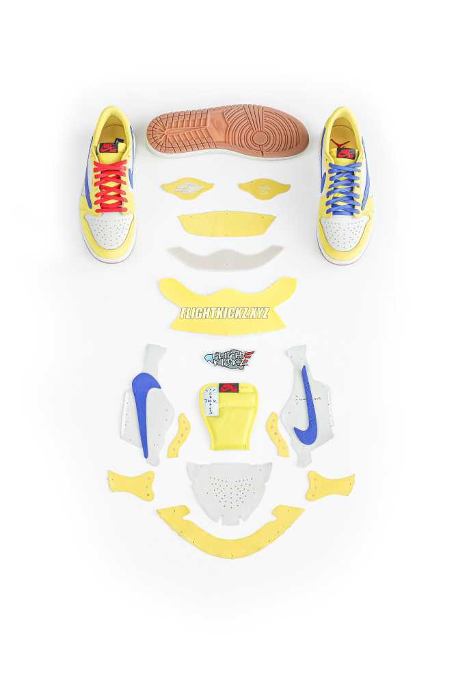 Travis Scott x Air Jordan 1 Retro Low OG SP “Elkins/Canary Yellow”（A1）