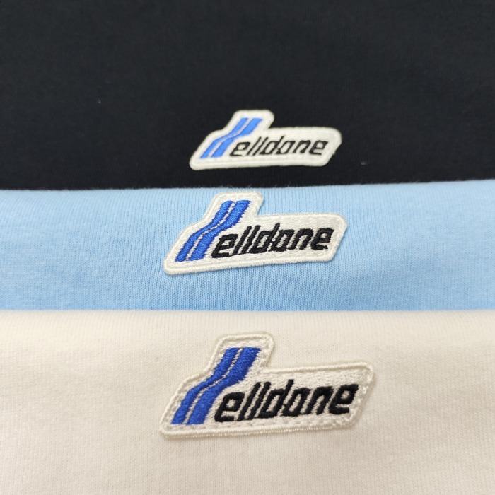 WE11D0NE Embroidered Logo Simple Color T-Shirt