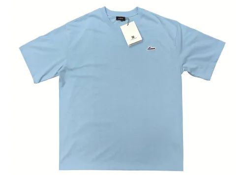 WE11D0NE Embroidered Logo Simple Color T-Shirt