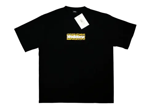 WE11D0NETRACK Leopard print Box Log T-Shirt