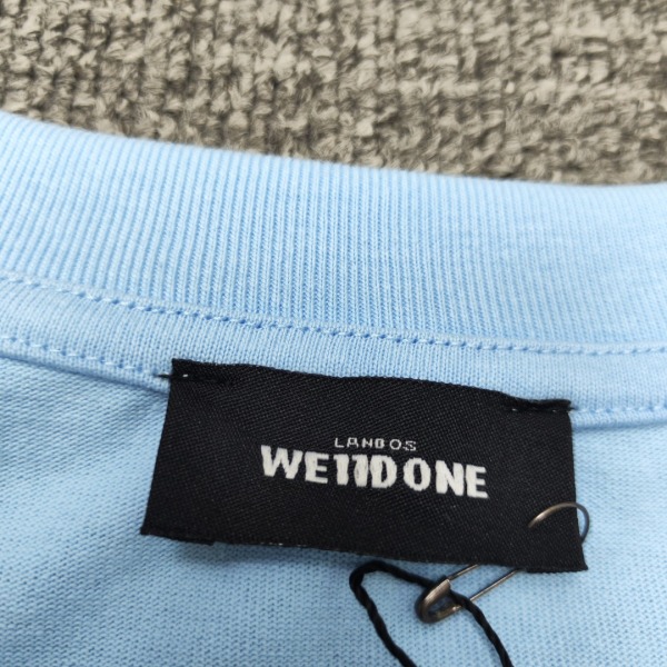 WE11D0NE Embroidered Logo Simple Color T-Shirt