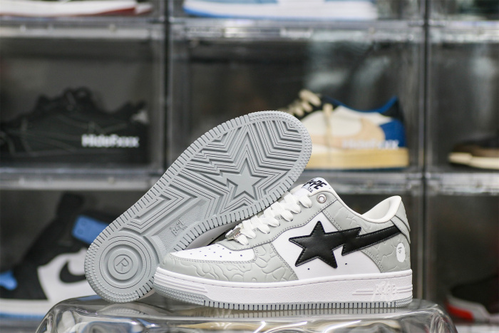 A Bathing Ape Bape Sta Low  Grey Black