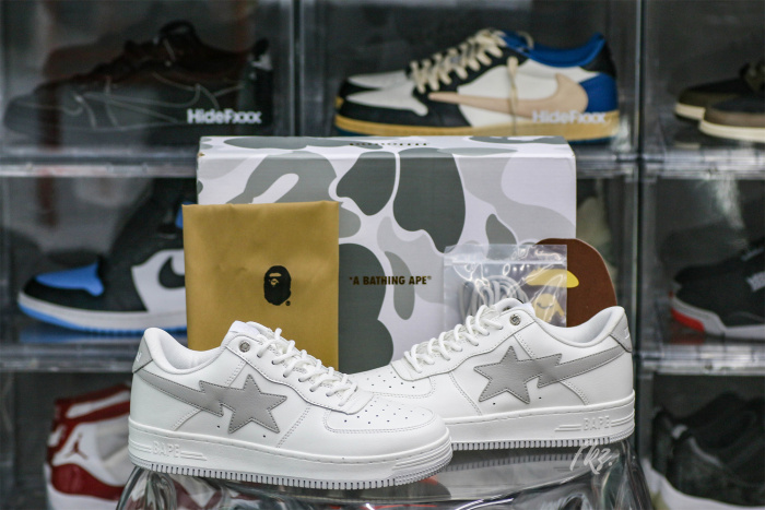 JJJJound x Bapesta White Grey