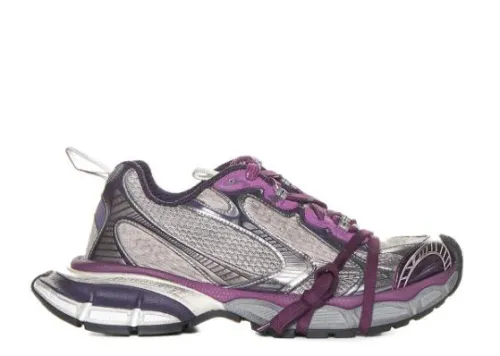 B@lenciag* 3XL Ski Sneaker Silver Purple
