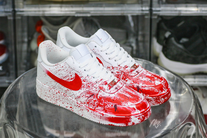 Air Force 1 Low Custom  Blood Splatter