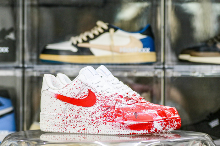 Air Force 1 Low Custom  Blood Splatter