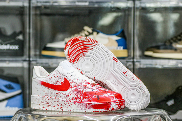 Air Force 1 Low Custom  Blood Splatter