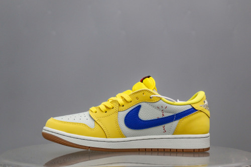 Travis Scott x Air Jordan 1 Retro Low OG SP “ElkinsCanary Yellow”（A2 Batch)