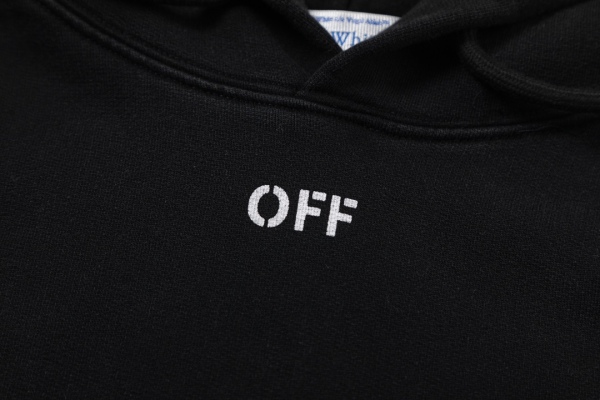 Off-White 24SS new colorful portrait oil painting washed hoodie Black