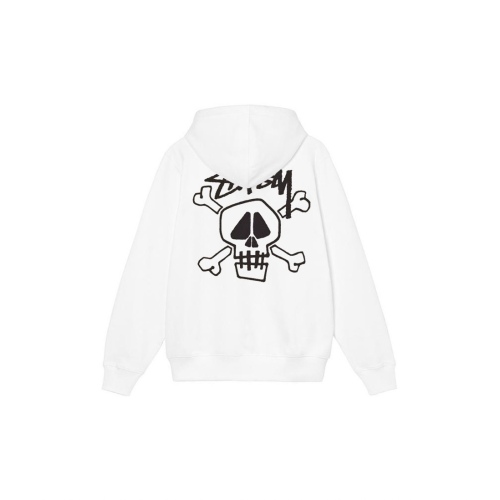 Stu$$y Skull & Bones Tee Pigment Dyed Graphic Printed Hoodie
