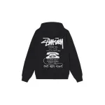 Stu$$y OLD PHONE TEE pigment dyed graphic print hoodie with vintage phone design