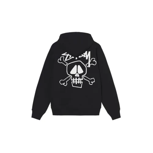 Stu$$y Skull & Bones Tee Pigment Dyed Graphic Printed Hoodie