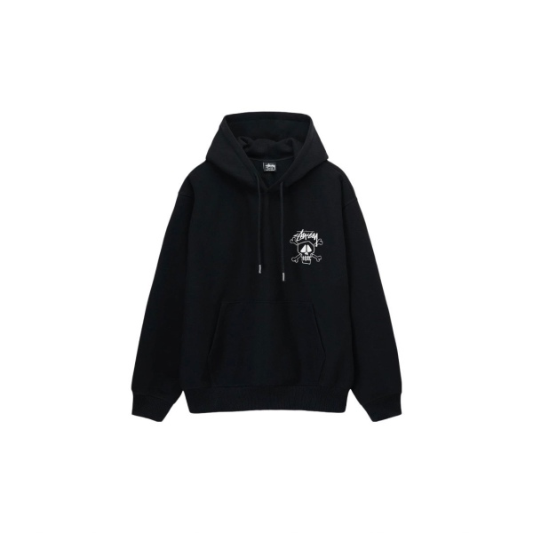 Stu$$y Skull & Bones Tee Pigment Dyed Graphic Printed Hoodie