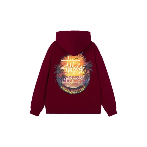 Stu$$y SS24 sunset palm tree scenic graphic print hoodie