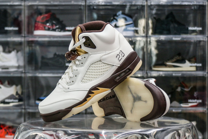 Air Jordan 5 Retro Olympic Gold White Mocha WMNs