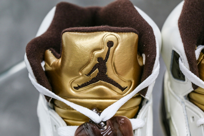 Air Jordan 5 Retro Olympic Gold White Mocha