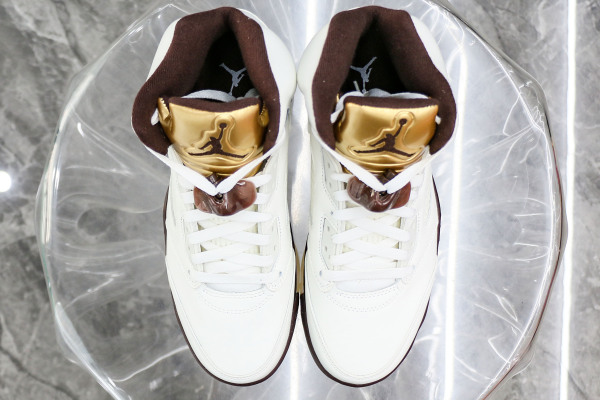 Air Jordan 5 Retro Olympic Gold White Mocha WMNs