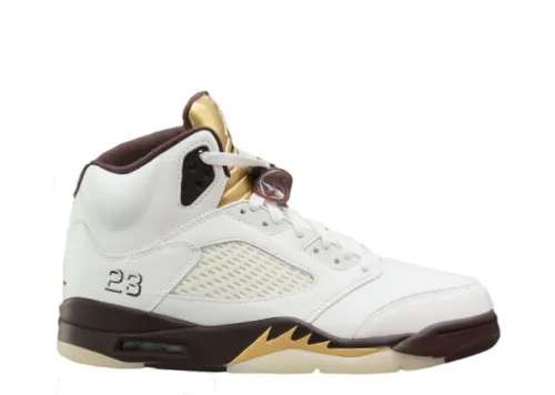 Air Jordan 5 Retro Olympic Gold White Mocha WMNs