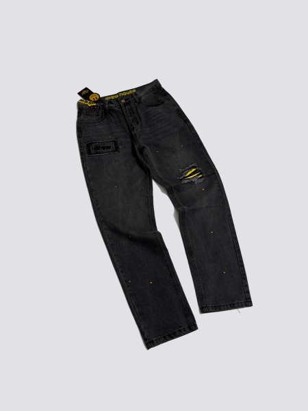 Drew House Broken Hole Washed Splash Ink Jeans