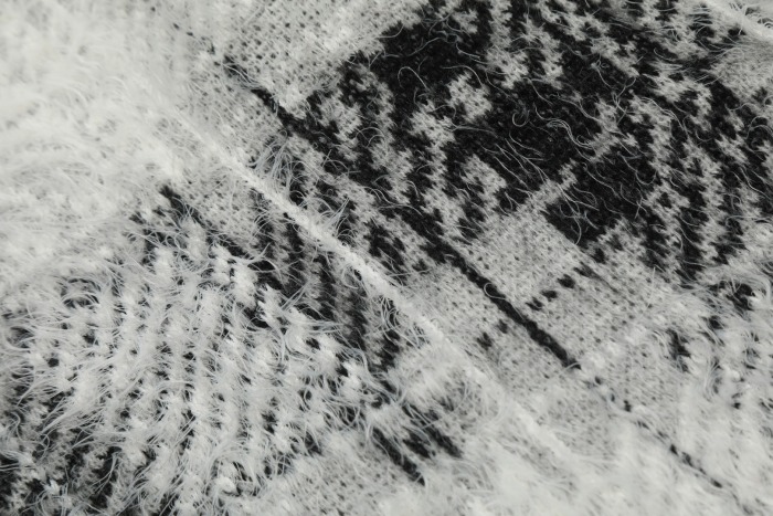 Stussy Hairy Plaid Cardigan Sweater