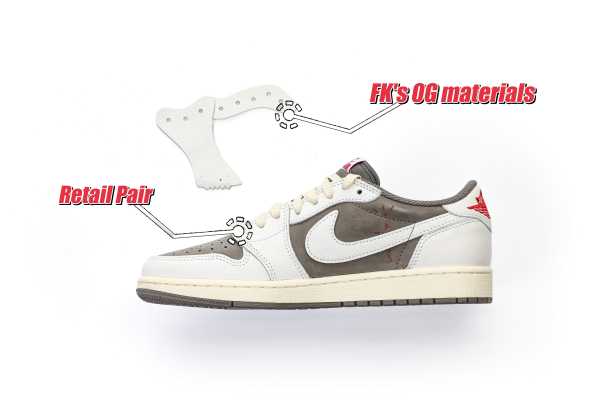 US Warehouse:Travis Scott x Air Jordan 1 Low OG  Reverse Mocha （A1）