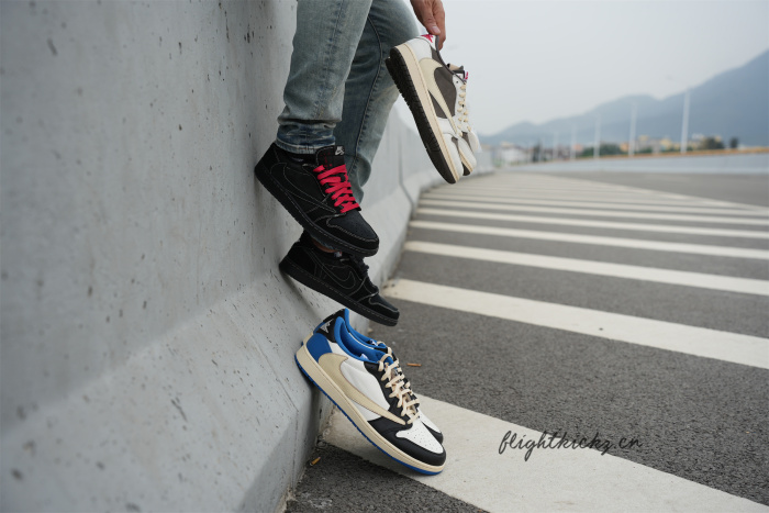 US Warehouse:Travis Scott x Nike Air Jordan 1 Low OG “Black/Phantom”（A1）