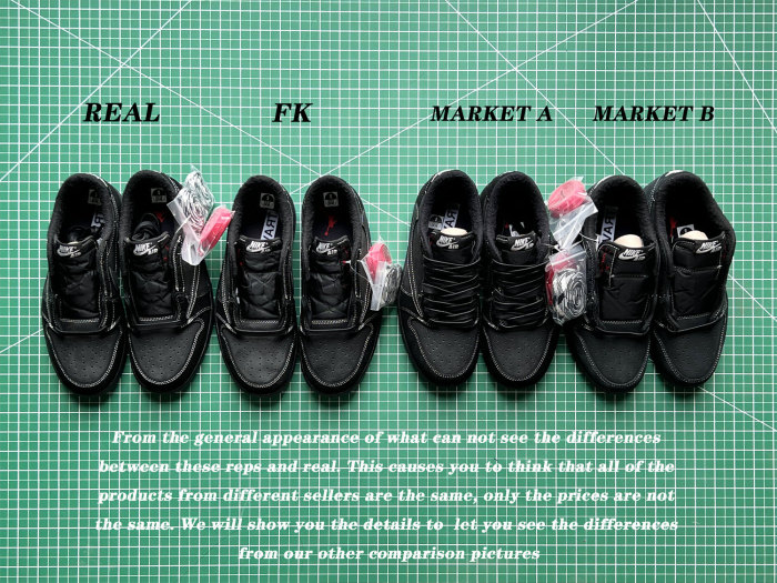 US Warehouse:Travis Scott x Nike Air Jordan 1 Low OG “Black/Phantom”（A1）