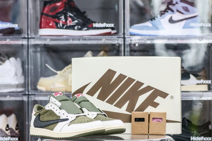 US Warehouse:Travis Scott x Air Jordan 1 ' Medium Olive' （A1）