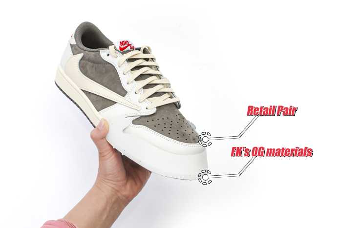 US Warehouse:Travis Scott x Air Jordan 1 Low OG  Reverse Mocha （A1）