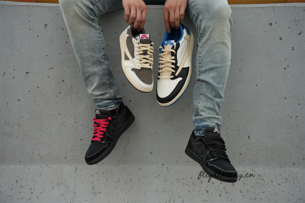 US Warehouse:Travis Scott x Nike Air Jordan 1 Low OG “Black/Phantom”（A1）