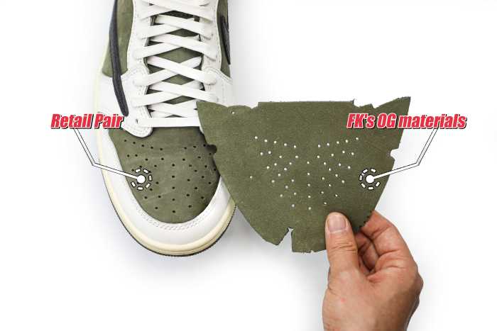 US Warehouse:Travis Scott x Air Jordan 1 ' Medium Olive' （A1）