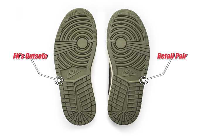 US Warehouse:Travis Scott x Air Jordan 1 ' Medium Olive' （A1）