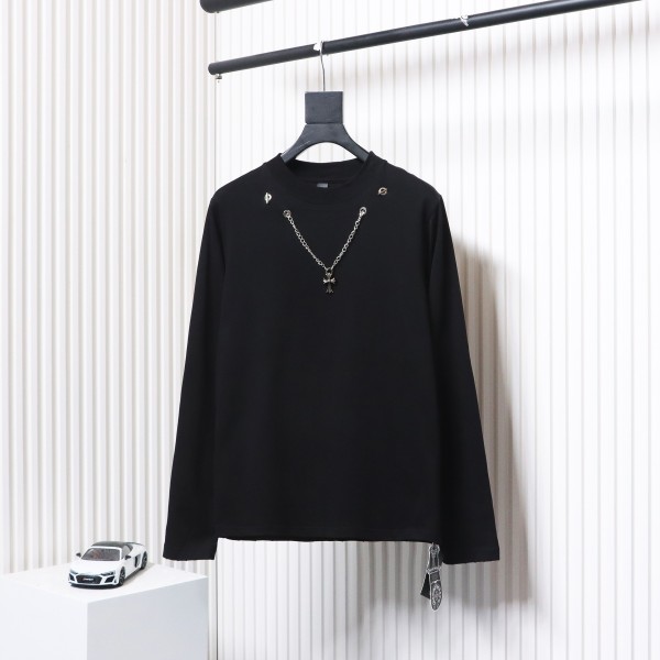 Chrome Heart Cross pendant Long Sleeve T-Shirt