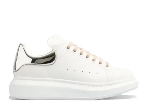 Alexande* McQuee* Oversized Sneaker White Silver Pink