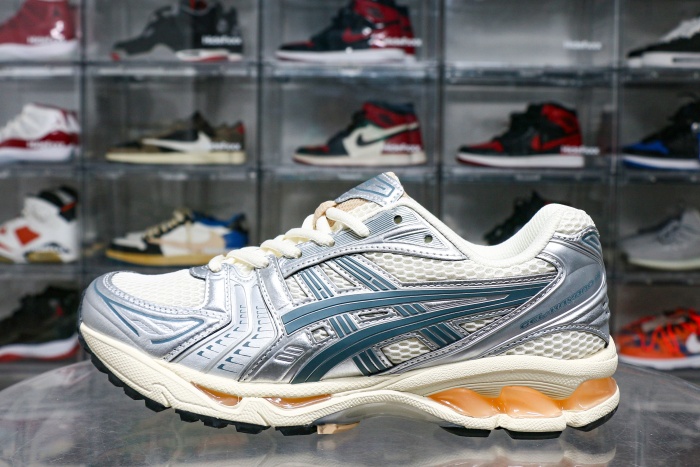 Gel-Kayano 14 Birch Pure Silver Teal Gold 2025