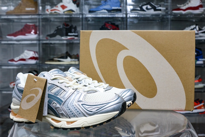 Gel-Kayano 14 Birch Pure Silver Teal Gold 2025