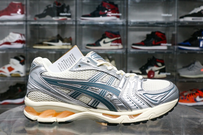 Gel-Kayano 14 Birch Pure Silver Teal Gold 2025