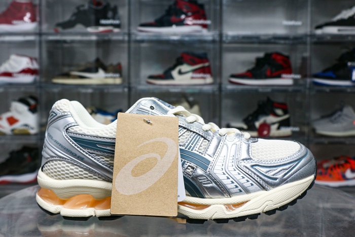 Gel-Kayano 14 Birch Pure Silver Teal Gold 2025