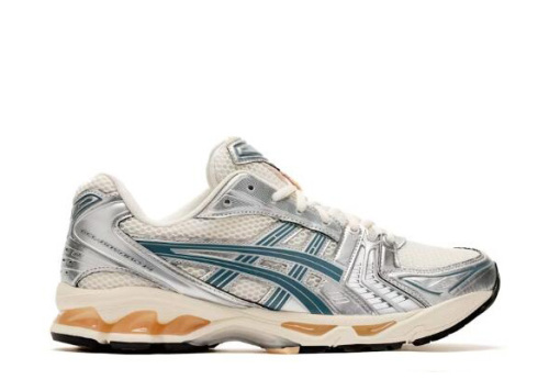 Gel-Kayano 14 Birch Pure Silver Teal Gold 2025