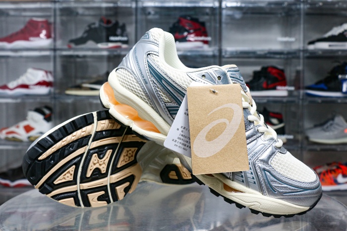 Gel-Kayano 14 Birch Pure Silver Teal Gold 2025