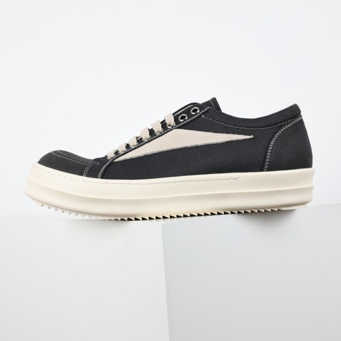 R!ck Owens Luxor Suede Vintage Canvas ‘Black White ’