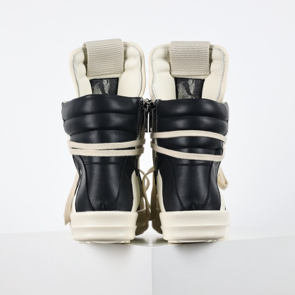 R!ck Owens Mega Bumper Geobasket  Milk Black