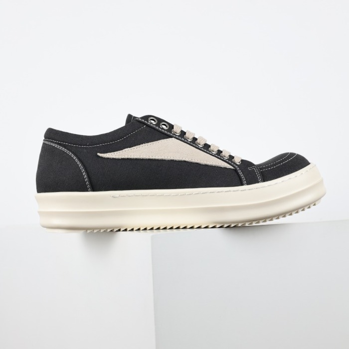R!ck Owens Luxor Suede Vintage Canvas ‘Black White ’